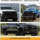 Tow Hook Covers Compatible with Chevy Silverado 1500 2007-2025, Hitch Cover Front Car Tow Hooks Compatible with GMC Sierra 1500 2007-2018 Chevrolet Silverado 1500 Accessories 2007-2025 (Black)