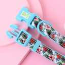 2 x Mile High Life | Girl Dog Collars | Cute Bandana Collar | Soft Poly Cotton Fabric Collars for Medium Dogs | Flower & Fruit Pattern (Wild Rose, Collar & Bandana-M)