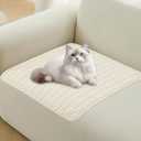 Waterproof Couch Cover for Dogs Washable, Non Slip Back Sectional Sofa Covers for 3 Cushion Couch Pet Friendly, Soft Dog Bed Cover. (Cream White, 30" x 30")