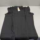 KIRUNDO Womens Blouses Dressy Causal V Neck Pintuck Short Petal Sleeve Business Tops 2025 Ladies Summer Trendy Shirt (Large, Black)