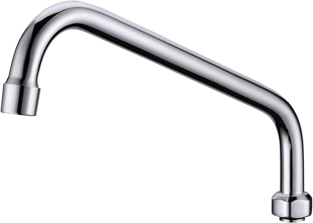 8 Inch Commercial Sink Faucet Swivel Spout Replacement Stainless Steel Add-on Swing Nozzle Replacement Kit for 1 or 2 Bay Compartment Sinks Chrome Finish (G 3/4")