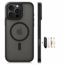 TORRAS for iPhone 16 Pro Case Translucent Matte Black | Compatible with MagSafe, Military Grade Drop Protection, Stronger Magnetic, Shockproof Airbag, Camera Control, Color Buttons, Slim Anti-Scratch