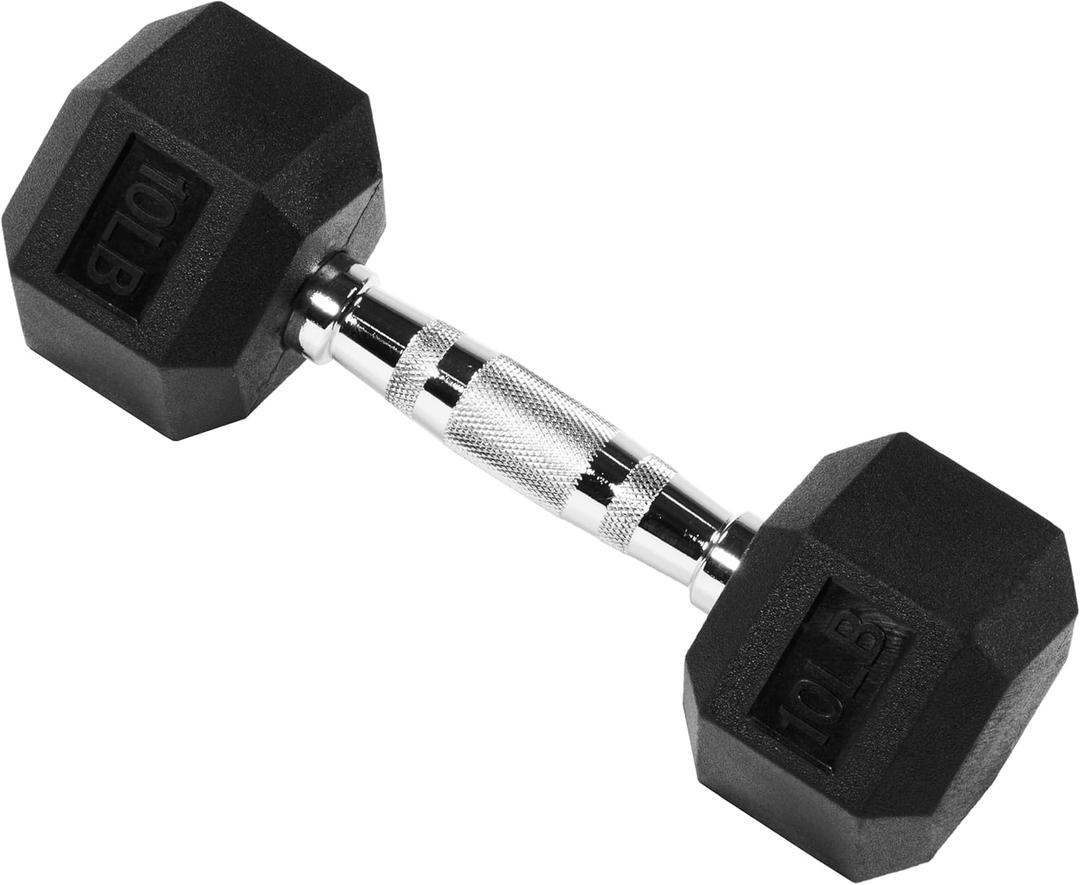 OLIXIS Rubber Hex Dumbbell, Weights Dumbbells Set, Weight Set for Home GymStrength Training Equipment 10lb