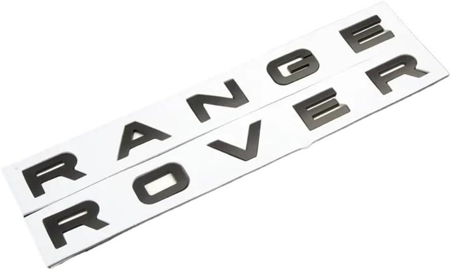 3D ABS Logo Letters Car Hood Badge Bonnet Sticker Fit for Range Rover Emblem L320 L322 L405 L494 Accessories(Matte Black)