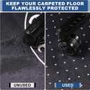 Extra Large 45" x 60" Chair Mat Heavy Duty Vinyl Floor Mat with Grips for Office, Studio & Pet Areas Non-Slip Floor Mat with Grip Spikes for Home Office Easy Clean & Extra Thick Carpet Mat
