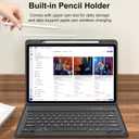 D DINGRICH Keyboard Case for iPad Air 13 inch (M2) 2024, Smart Folio Cover with Pencil Holder, Rechargeable, Magnetic Wireless Keyboard for iPad Air 13, Only Compatible with Model A2898/A2899/A2900