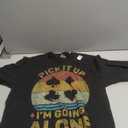 Pick It Up I'm Going Alone Vintage Euchre Card Game T-Shirt, Small