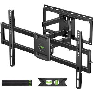 USX Mount Full Motion TV Wall Mount for Most 42-86 inch Flat Screen/LED/4K, TV Mount Bracket Dual Swivel Articulating Tilt 6 Arms, Fits 8 12 16" Wood Studs,Max VESA 600x400mm, Holds up to 132lbs