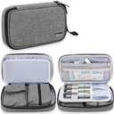LUXJA Diabetic Supplies Travel Case, Storage Bag for Glucose Meter and Other Diabetic Supplies (Bag Only), Gray