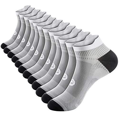 PAPLUS Compression Socks for Men & Women, Low Cut Ankle Running Socks with Arch Support, Plantar Fasciitis Relief for Walking, Cycling, Golf, Travel, Nurses L-XL