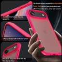 for iPhone 17 air Case Translucent Matte Phone Cover, [10 FT Military Grade Drop Protection] Slim Durable Shockproof Protective Bumper (Rose red, iPhone 17 air)