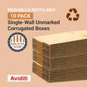 BOX USA Shipping Boxes Large 24"L x 16"W x 12"H 10-Pack - Corrugated Cardboard Box for Moving, Mailing, Packing, Packaging and Storage