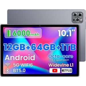 10.1″ Android Tablet — 6GB RAM / 128GB 6000mAh 5MP+13MP Android 13.0 