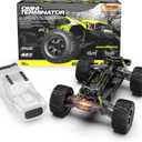 CROBOLL Mini 1:10 Carbon Fiber RC Car Roller for Adults, 4X4 Off-Road RC Truck with Central Differential Transmission Structure, All Terrain RC Monster Truck Supporting the Battery with Different Size