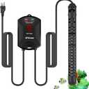 Aquarium Heater 200W Fish Tank Heater with External Thermostat (Dual Digital Display), Turtle Heater for Tanks 20-40 Gallons, Dry-Run/Overheating Protection and Memory Function