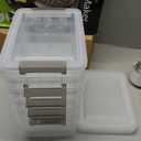 Citylife 6 Packs Small Storage Bins with Lids 3.2 QT Plastic Storage Containers for Organizing Stackable Clear Storage Boxes