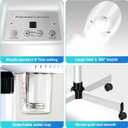Professional Facial Steamer, Esthetician Steamer on Wheels with Hot Mist, Stand Face Steamer for Facial Deep Cleaning, Steamer for Facial for Personal Care or Spa, Moisturizing and Hydrating, White