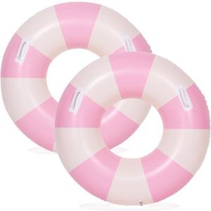 Swimming Pool Tubes-2PCS Inflatable Pool Floats for Adult Swim Ring Pool Floaties Inflatable Swimming Pool Raft Party Water Summer Beach Lounger Float Party Supplies