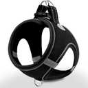 Joytale Small Dog Harness for Puppies and Extra Small Dogs, Breathable Mesh Step-in Vest, Reflective Soft Padded Harnesses, Black, XS (XS--Chest: 13.5-15'')
