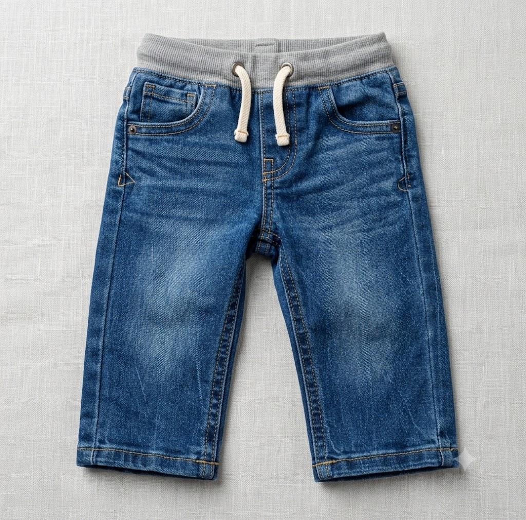 Cat&Jack Toddler Boys Straight Leg Adjustable Waist Dark Wash Jeans 12M