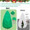 Upright Christmas Tree Storage Bag, Tapered Christmas Tree Cover for 7.5 FT Artificial Tree Standing with Ornaments, Tear Resistant Holiday Assembled Xmas Tree Bag with Zipper and Drawstring (Green)