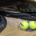 Hikeen Premium Tennis Trainer Rebound with Metal Base,Portable Solo Tennis Trainer Set with 3 Highly Elastic String Balls,Tennis Practice Equipment for Adult Kids an Beginners