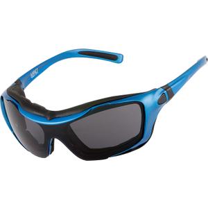 WYND Blocker Large Motorcycle Riding Glasses Extreme Sports Wrap Sunglasses (Blue | Smoke)
