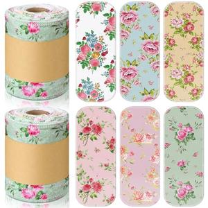 FuWeave 60 Pack Reusable Toilet Paper Washable Soft Bidet Towels Bulk Gifts Paperless Rolls Flannel Cotton 12'' x 4.3" Family Cloth Wipes Bathroom Napkins with Cardboard (Rosebud)