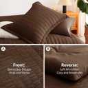 CozyLux King Size Comforter Set Brown Seersucker 7 Pieces Bed in a Bag King Comforter Set with Sheets, Luxury Soft Bedding Sets with Down Alternative Comforter, Sheets, Pillowcases & Shams All Season