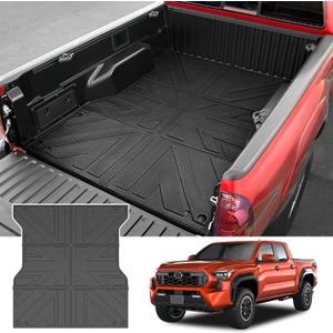 Truck Bed Mat for 2024 2025 Toyota Tacoma 5FT Short Bed Liner All Weather Protection TPE Bed Cargo Mat for 2024-2025 Tacoma Pickup Accessories