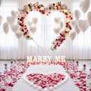 Coume 88 Pcs Marry Me Proposal Kit Wedding Proposal Decorations, Pink, 6.6 x 6.6 ft/ 2 x 2 M