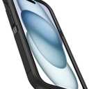 OtterBox iPhone 16e, 15, 14, & 13 Defender Series XT Clear Case - Dark Side (Black/Clear), screenless, Rugged, Snaps to MagSafe, Lanyard Attachment