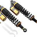 14.8 inch 375mm Motorcycle ATV Shock Absorbers Universal for HONDA for Suzuki for Yamaha for Kawasaki ATV Go Kart Quad Dirt Sport Bikes Black & Gold