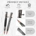 Crtiin 3 Sets Bolt Bullet Pens for Men Bullet Pen for Collector Lover Father with Gift Box and Black Ink Refills Father's Day Graduation Male Teacher Gifts(Wood Gray Black)