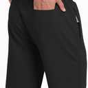 GEEK LIGHTING Mens Shorts Casual Cotton Drawstring Zipper Pockets Elastic Waist Lightweight Summer Athletic Beach Shorts (Black, XXL)