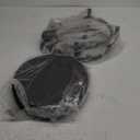 FURWOO Low Roller Seat PU Leather Rolling Stool with Wheels for Manicure, Mechanic,Home Office, Garage Shop Black