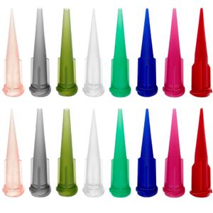 160 Pieces 8 Size Plastic Tapered Pinhead Blunt Syringe Tips Adhesive Dispensing Plastic Glue Tips for Oil or Glue Applicator