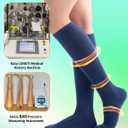 Easy On/Off Moderate Compression Socks Bamboo Viscose - 15-20 mmHg Knee High Support Socks, Soft Sole & Seamless Toe