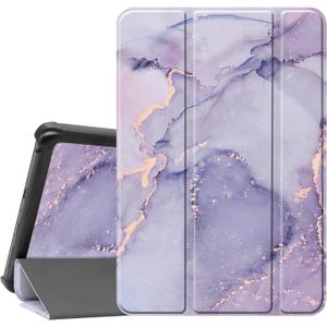 Famavala Shell Case for 8-inch Tablet (12th /10th Gen, 2024/2022 Release), Trifold Stand Cover with Hard Back Shell, not fit for LG/Lenovo/TCL 8 Tablet (Purple Marble)