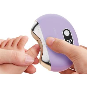 Automatic Electric Nail Clipper,with LCD Digital Display, Safety Baby Fingernail Nail Clipper, 3-Speeds Levels and Nail Clip Storage, USB Rechargeable Suitable for Babies,Children (Purple)