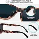 Jefoo Running Sunglasses for Women Men Polarized Retro Shades Trendy 80s Mirrored Shield UV400 Protection Tangle Free