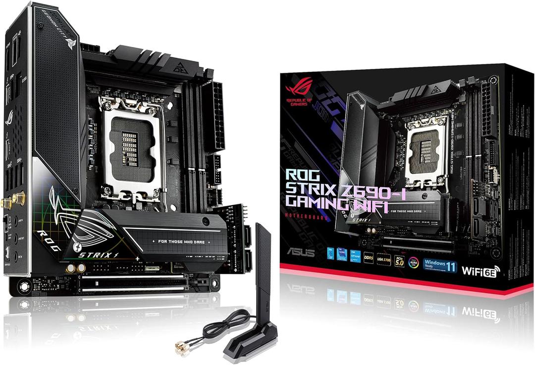 ASUS ROG Strix Z690-I Gaming mini-ITX Motherboard - WiFi 6E, PCIe 5.0, DDR5, Thunderbolt 4, M.2