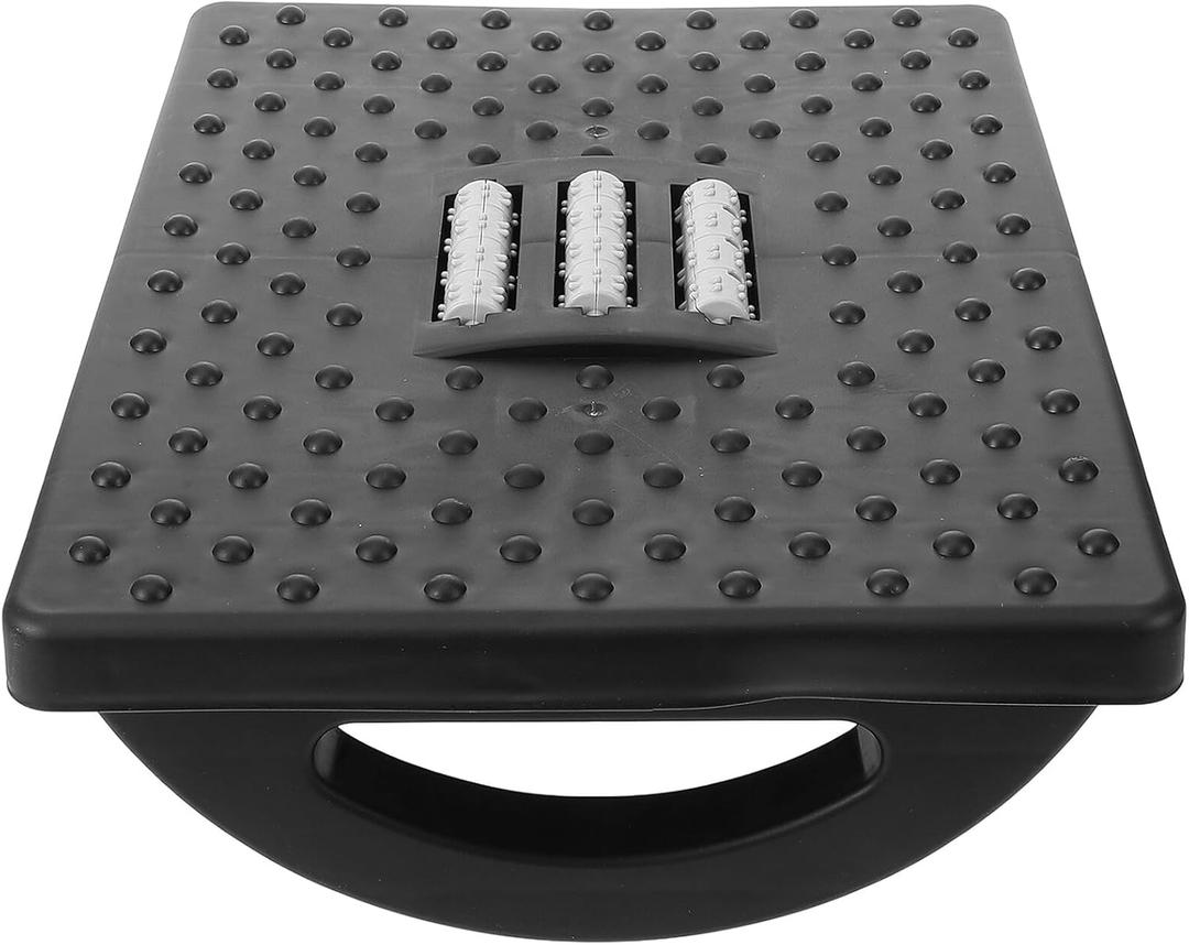 ARTIBETTER Ergonomic Under Desk Footstool with Rocking Motion Raised Foot Rest for Office Work Sturdy Non-Skid Foot Stool with Smooth Surface for Comfortable Leg Elevation and Long-Term Use