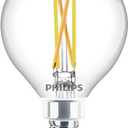 PHILIPS LED 60W G16.5 1-Pack Ultra Definition Soft White (2700K) 500 Lumen (5W = 60W) Dimmable Clear Flicker-Free Light Bulbs