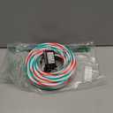 Glooglitter Thick Christmas Candy Cane Rope Light 0.4" Diameter, 33 ft 200 LED Candy Lights 8 Modes Waterproof Multicolor Lights for Garden Xmas Tree, Indoor Outdoor Christmas Decoration (White)