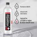 Essentia Water LLC , 99.9% Pure, Infused with Electrolytes for a Smooth Taste, pH 9.5 or Higher; Ionized Alkaline Water, Black, 42.3 Fl Oz 4 Pack, BB Sep 02/2026