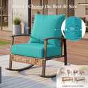 Outdoor Chair Cushion, 22 x 22 Water-Resistant Patio Seat Cushion Lake Blue, 1 Pack 22 x 22 Inch