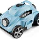 All New Pool Vacuum for Above Ground Pool, MAX Last 110 Mins & Clean 1076 Sq. Ft Robotic Pool Cleaner for Inground Pool Robot - 5800mah Automatic Parking Pools Cleaning Tools Blue