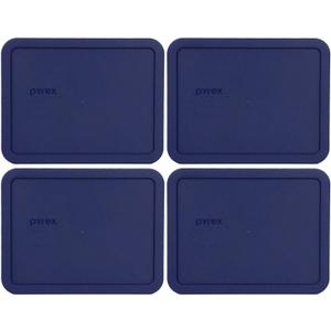 Pyrex 7211-PC (6-Cup) Blue Replacement Lids (4-Pack) - Made in USA
