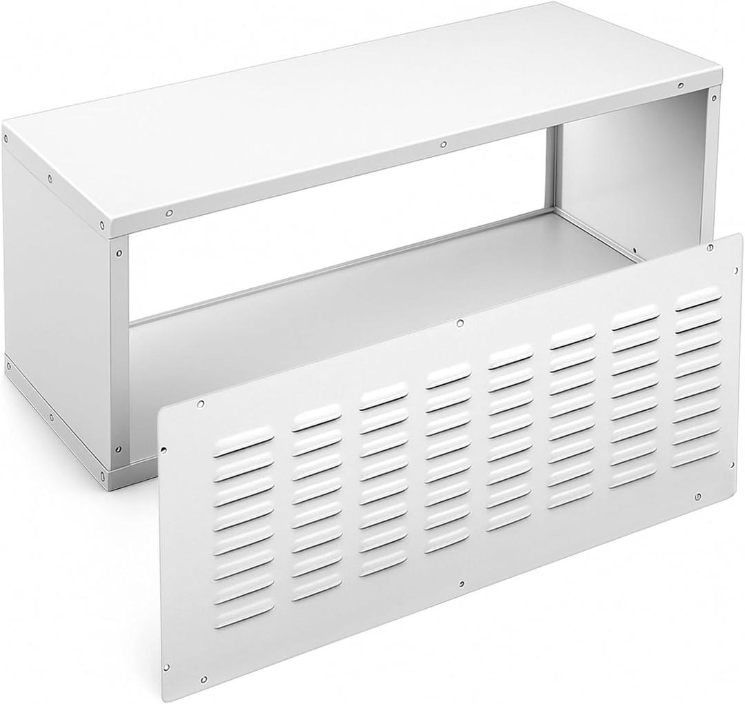Geelin 42" x 16" Wall Sleeve with Exterior Ventilation Grille Includes Condensate Drain Kit, Insulated Metal Sleeve Packaged Terminal Air Conditioner Compatible with Ptac and Pthp